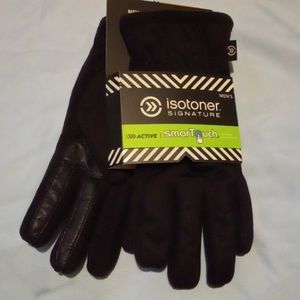Isotoner smartouch gloves Men NWT Black